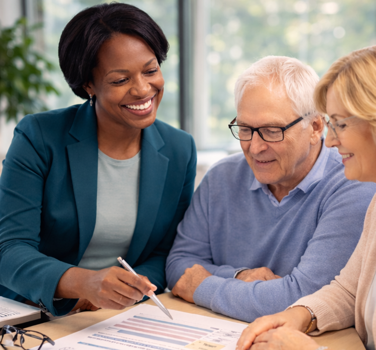 Individuals and couples planning retirement